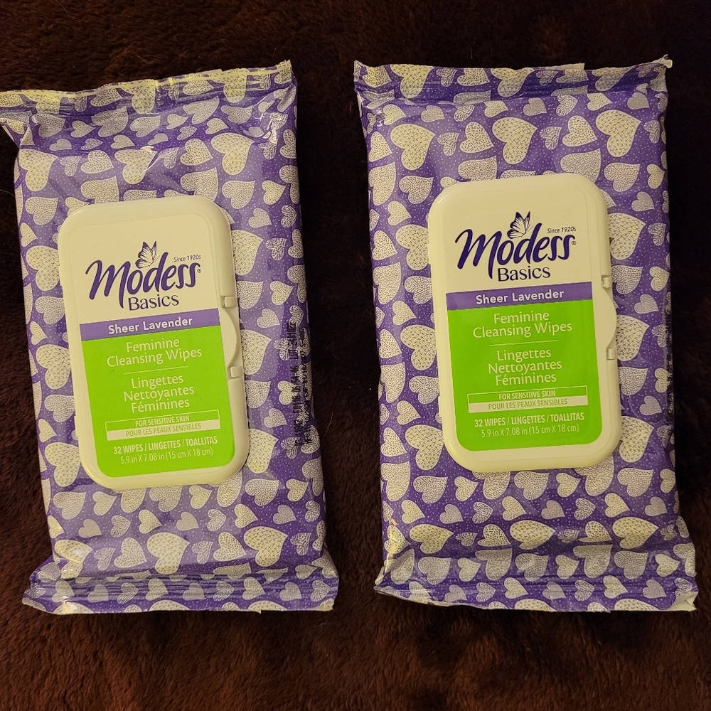 Modess Basics Sheer Lavender Feminine Cleansing Wipes